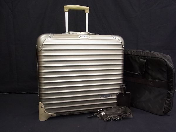 1円 □美品□ RIMOWA リモワ トパーズ アルミニウム 2輪 パイロット