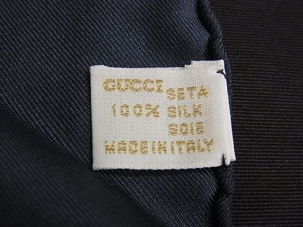お得な情報満載 GUCCI/グッチ スカーフ シルク100 イタリア製 