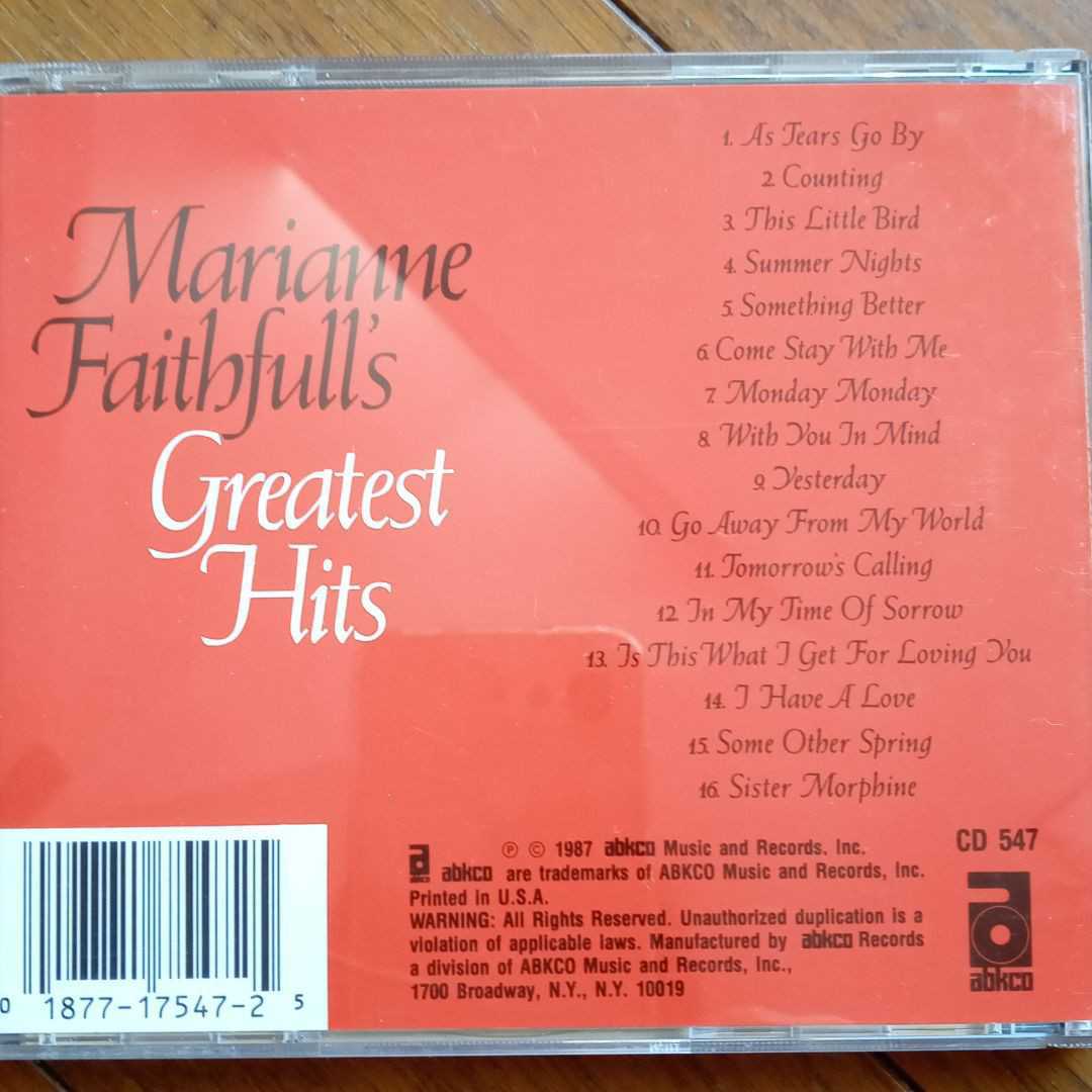 【送料無料】マリアンヌ・フェイスフル / グレイテスト・ヒッツ Marianne Faithfull / Greatest Hits (輸入盤CD)