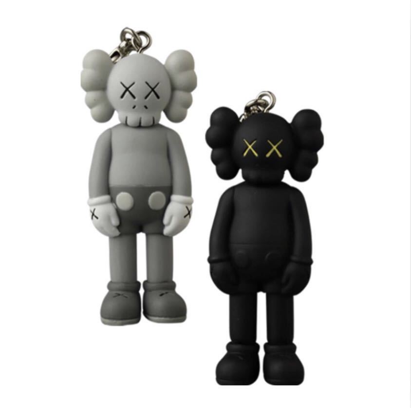 KAWS COMPANION KEYHOLDER GREY/BLACK セット カウズ キーホルダー