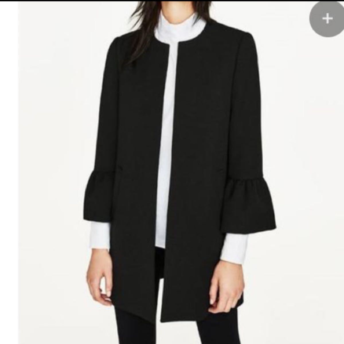 ZARA ザラ 袖フリル コート ジャケット フレア ZARA ザラ 袖フリル コート ジャケット フレア