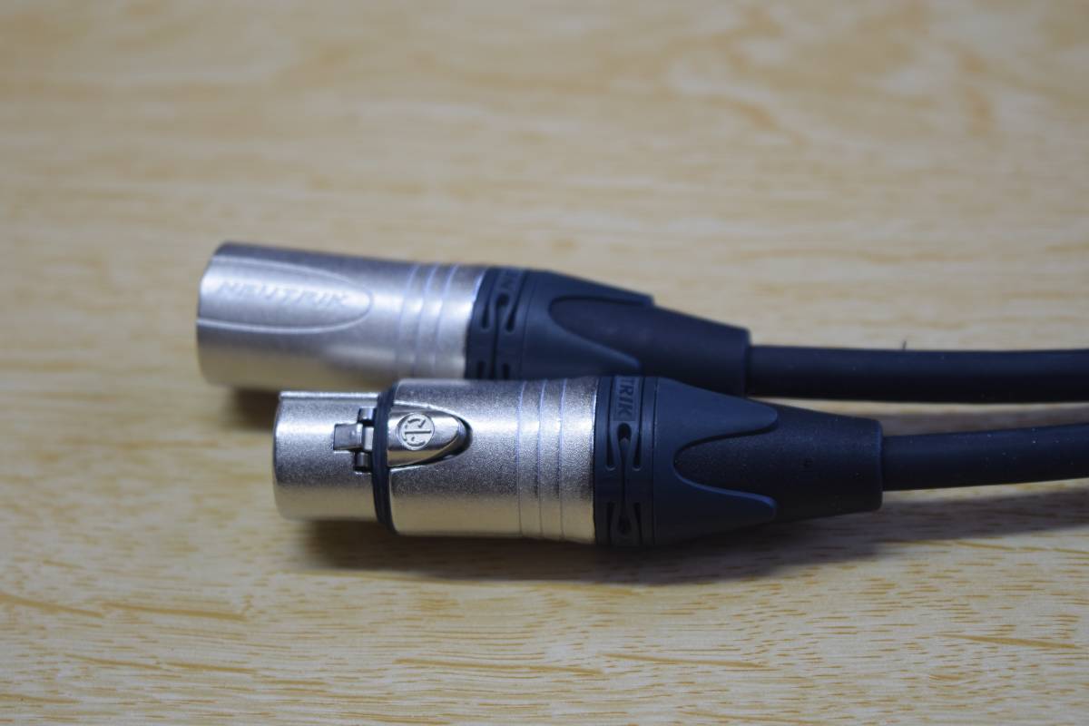 □□ BELDEN 8412（black）＋XLR plug オス-メス（NC3FM）/0.75m×2本_画像5