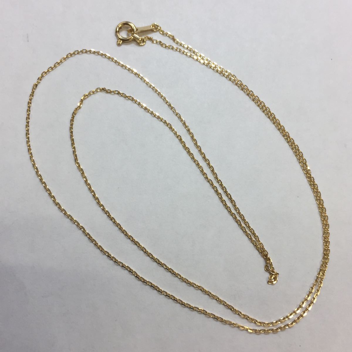K18 18金ネックレス 40cm カットあずきネックレス 新品レディース-
