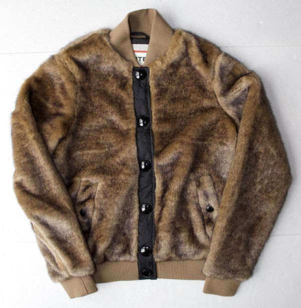  regular price 48000 new goods genuine article HUNTER WOMENS REFINED FAUX FUR BOMBER jacket WRO1241WAX XS Hunter 1354