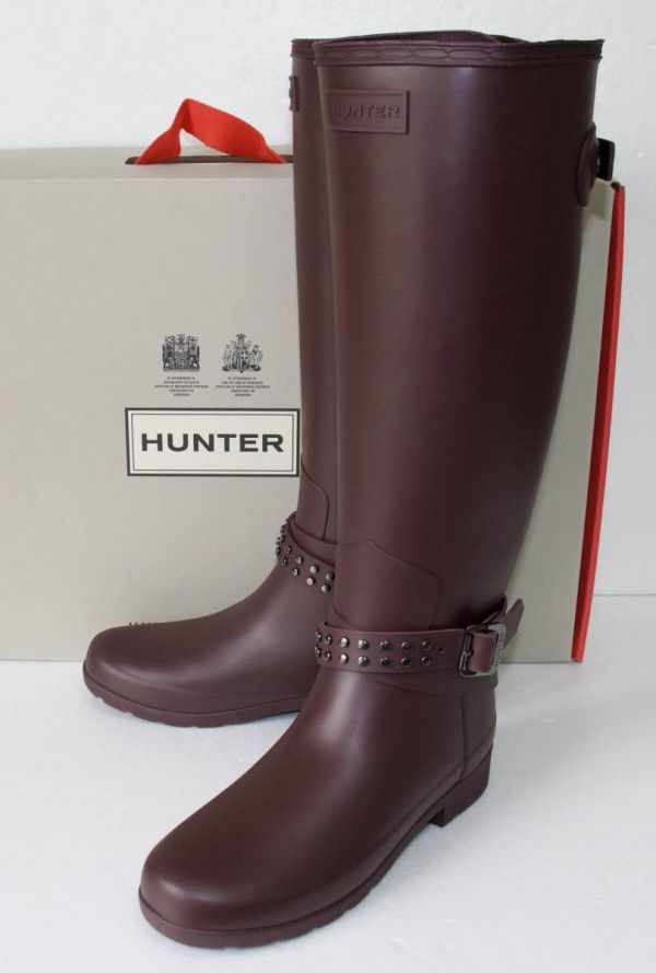  обычная цена 24000 новый товар подлинный товар HUNTER REFINED BACK ADJ STUD TALL ботинки Hunter WFT2003MET 4 23 1200