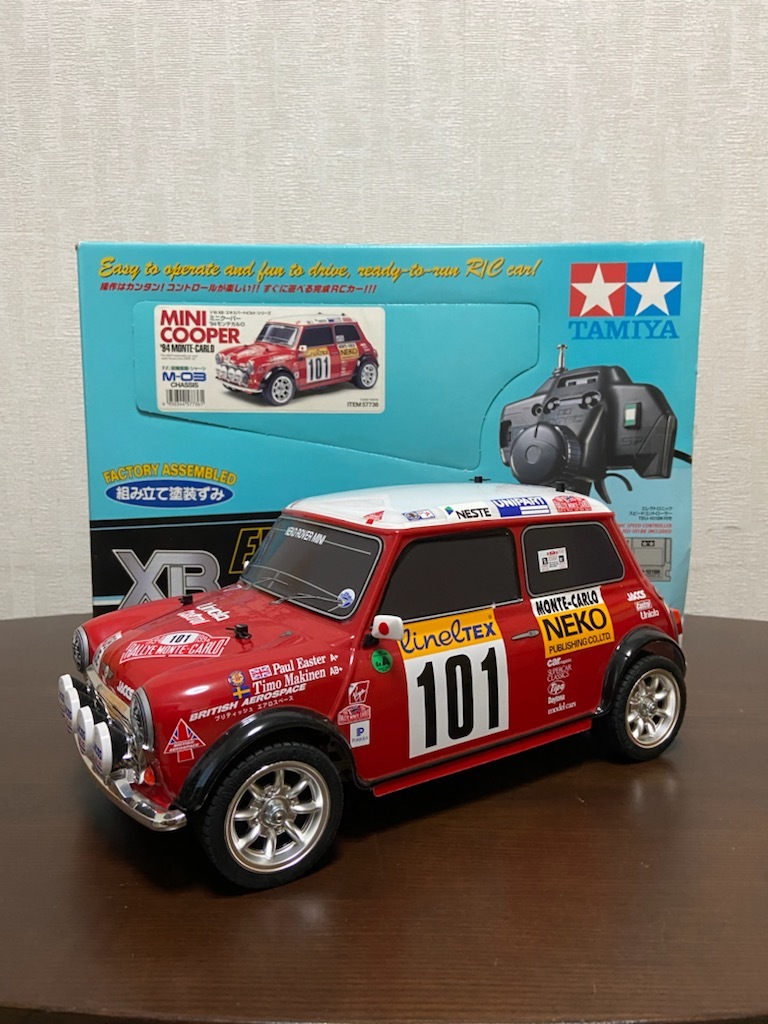 　タミヤ　1/10ラジコン完成品　ＸＢＰＲＯシリーズ　ミニクーパー９４　モンテカルロ未使用品