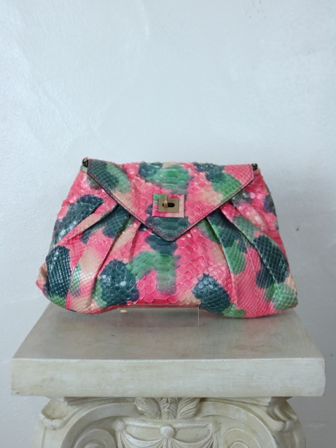 ZAGLIANI ザリアーニ ハンドバッグ パイソン レザー ピンク bag 蛇革
