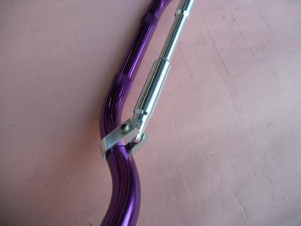 新品 アルミハンドル 22.2mm 紫 (GSX400 インパルス イナズマ400 GN125 ジェベル ボルティー グラストラッカー ST250 GSR400 バンディッド_画像8