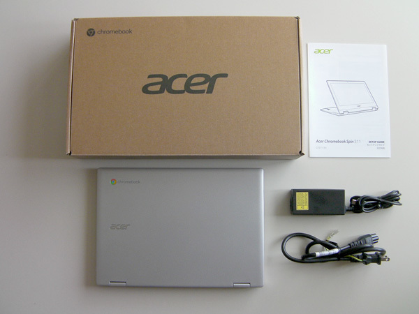 美品 Acer 11.6インチ タッチパネル 日本語キーボード Chromebook Spin 311 「CP311-3H-A14P」 4GB／64GB 2028年6月まで利用可能