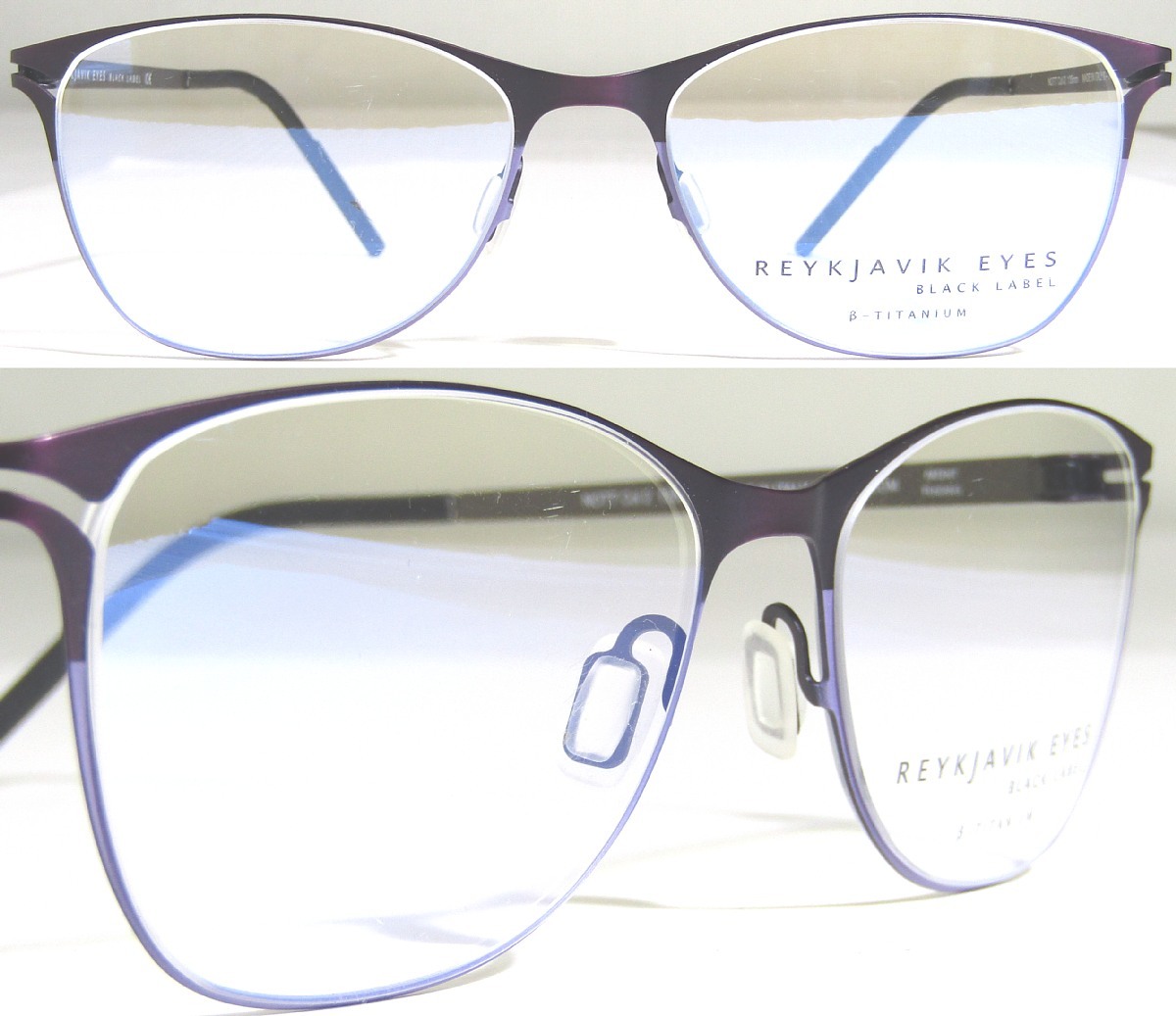 展示品 メガネ フレーム レイキャビク REYKJAVIK EYES BLACK LABEL Collection NOTT 52□16-135 チタン イタリア製 めがね 眼鏡の画像3