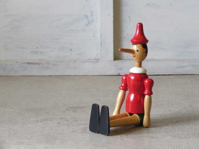 ヤフオク! - イタリア製 木製 ピノキオ 人形 /アンティーク*ビンテー...