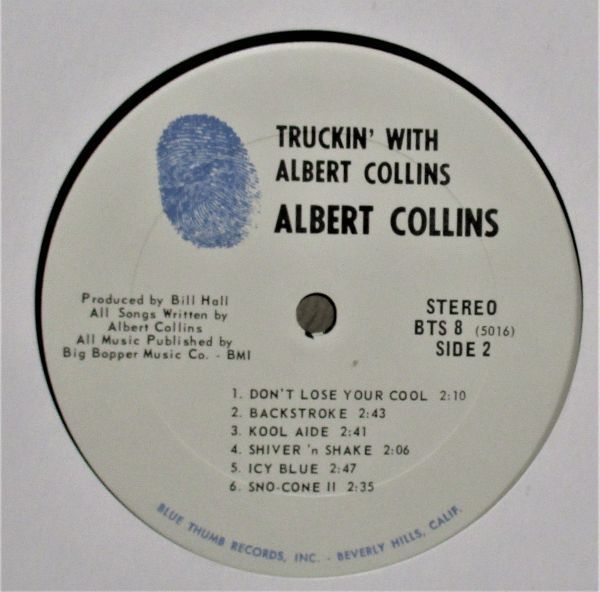 Blues LP ● Albert Collins Truckin' With Albert Collins [ US '69 Blue Thumb Records BTS 8 ]の画像4