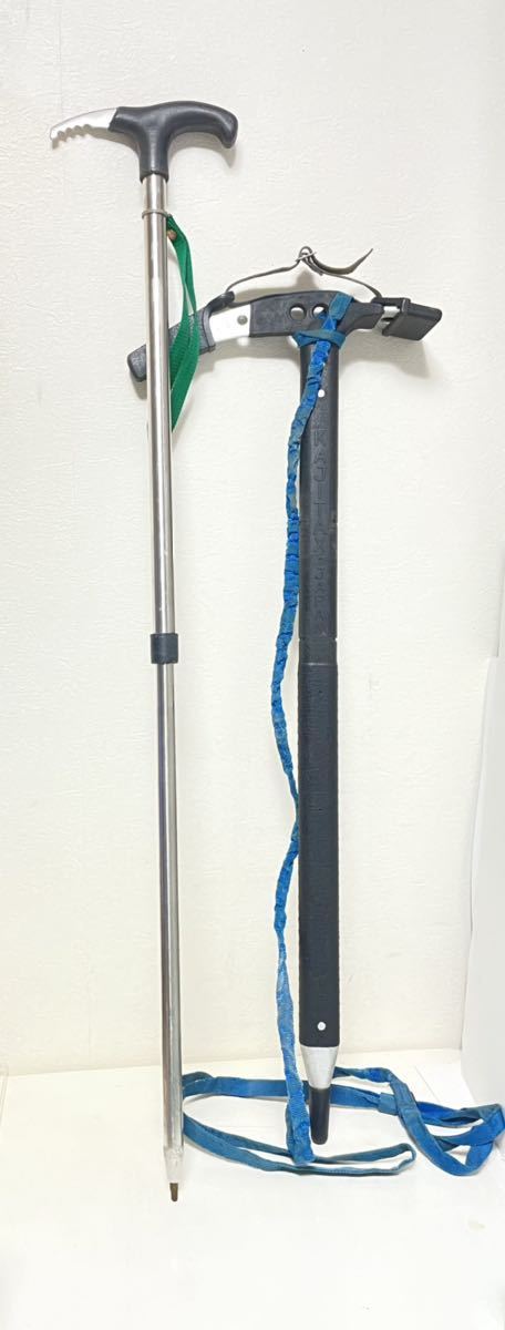 KAJITAX JAPAN カジタックス　パイオニアⅢ 3(72,5cm)と伸縮可能アルミ50～90cmピッケル2本セット！雪山登山トレッキングポール _画像3