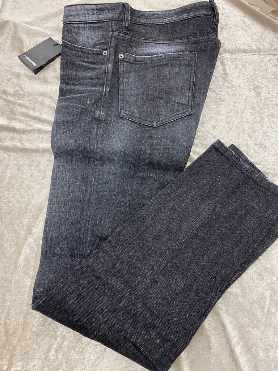 未使用】 DSQUARED2 ディースクエアード SLIM JEAN サイズ 46 ブラック