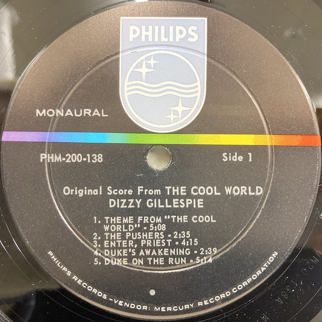 ■即決 Dizzy Gillespie / the Cool World 31873 米オリジナルDg Mono ディジー・ガレスピー_画像3