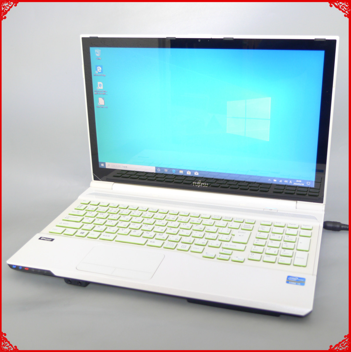 1円~ 新品SSD タッチ可 美品 ノートパソコン 15.6型 富士通 AH56/K 第