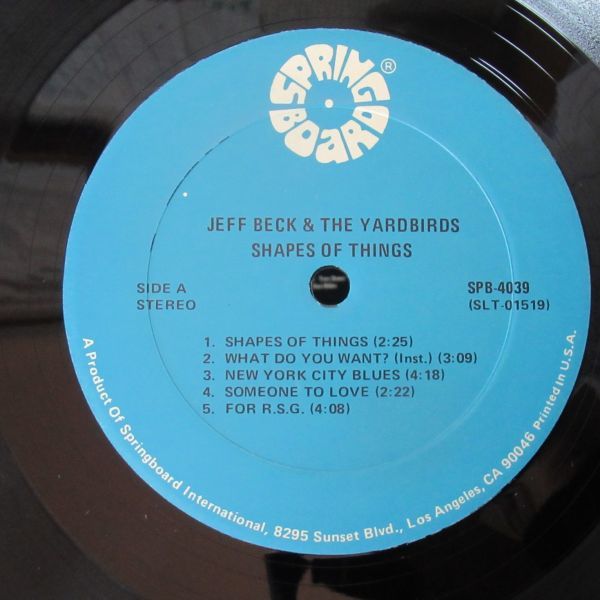 ROCK LP/美盤/JEFF BECK and THE YARDBIRDS/SHAPES OF THINGS/Z-6890_画像3