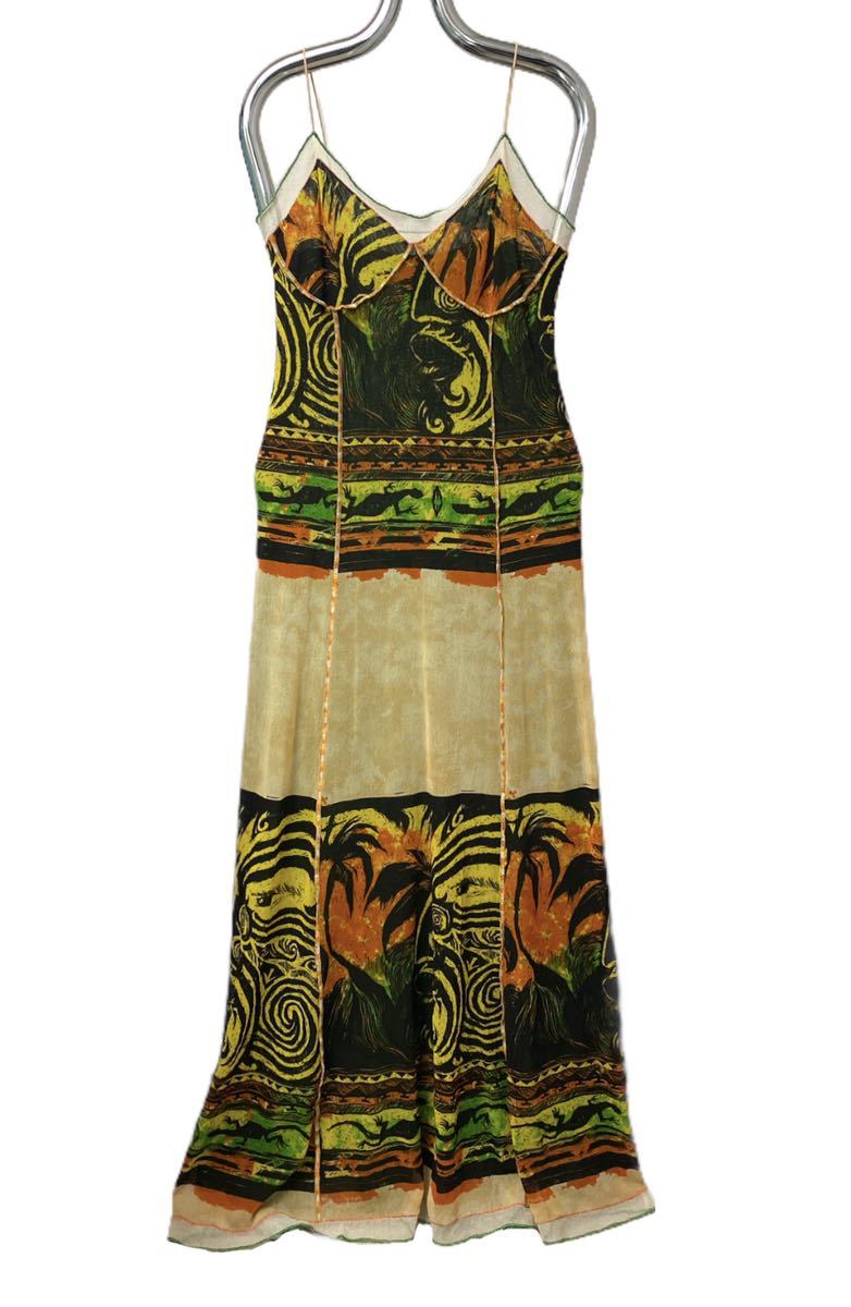 1990s JEAN PAUL GAULTIER PRINTED MAXIDRESS ゴルチエ ドレス