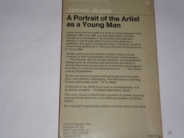 英語洋書イギリス文学ジェイズ・ジョイス「若い芸術家の肖像」（ペンギン・モダン・ブックス）_画像4