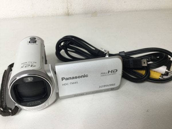 SR1085-60-O　Panasonic(パナソニック) デジタルハイビジョン ビデオカメラ HDC-TM45 2012年製 内蔵メモリ32GB クリアホワイト