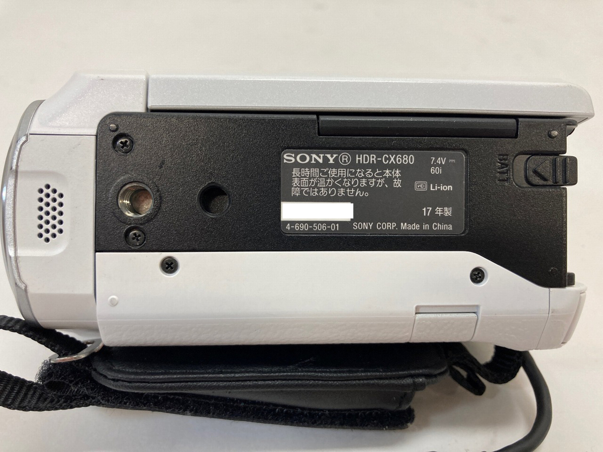 [ジャンク]SONY HDR-CX680 デジタルHDビデオカメラレコーダー Handycam《動作》2017年製 ホワイト
