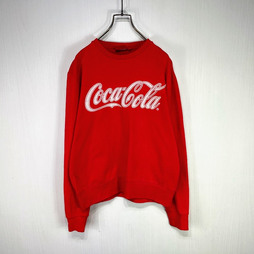 Coca Cola スウェット トレーナー Mサイズ コカ・コーラ 古着 レッド 赤_画像1