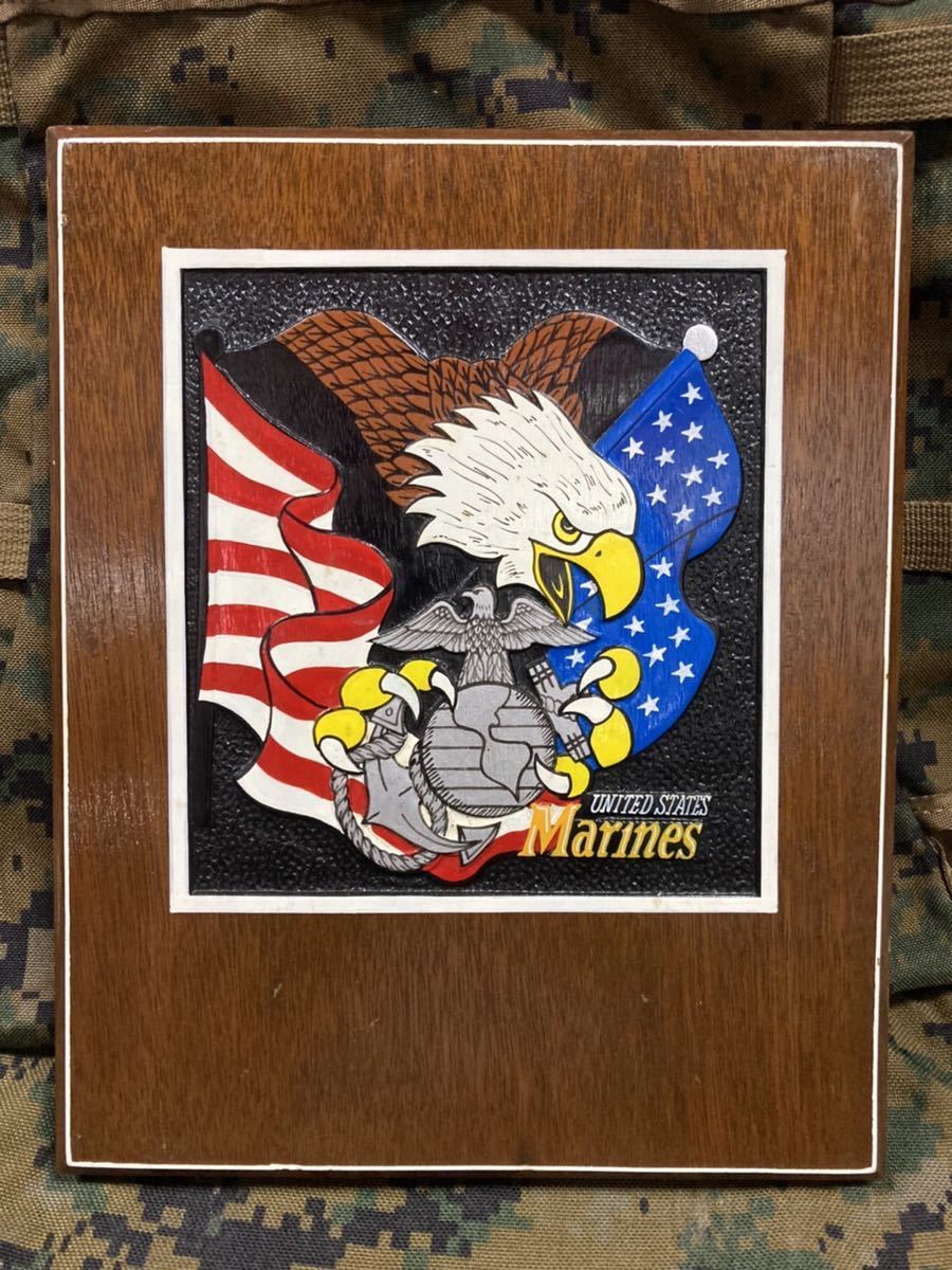 米軍 アメリカ軍 海兵隊 USMC 放出品 実物 払い下げ ミリタリー 記念 生誕 インテリア雑貨 プラーク 盾 世田谷ベース