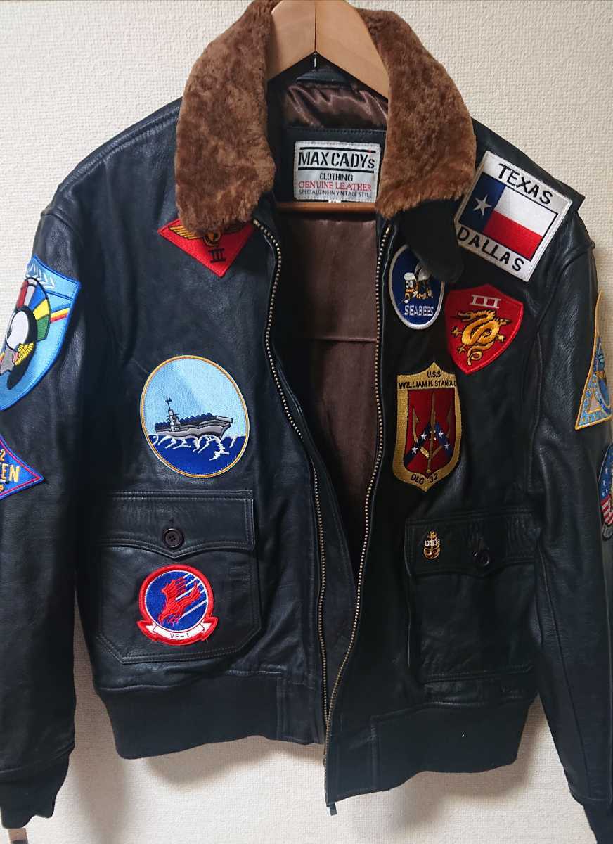 MAX CADYs マックスケイディ G-1 トップガン TOP GUN トム・クルーズ フライト ジャケット レザー leather 革ジャン パイロット 中田商店_画像2