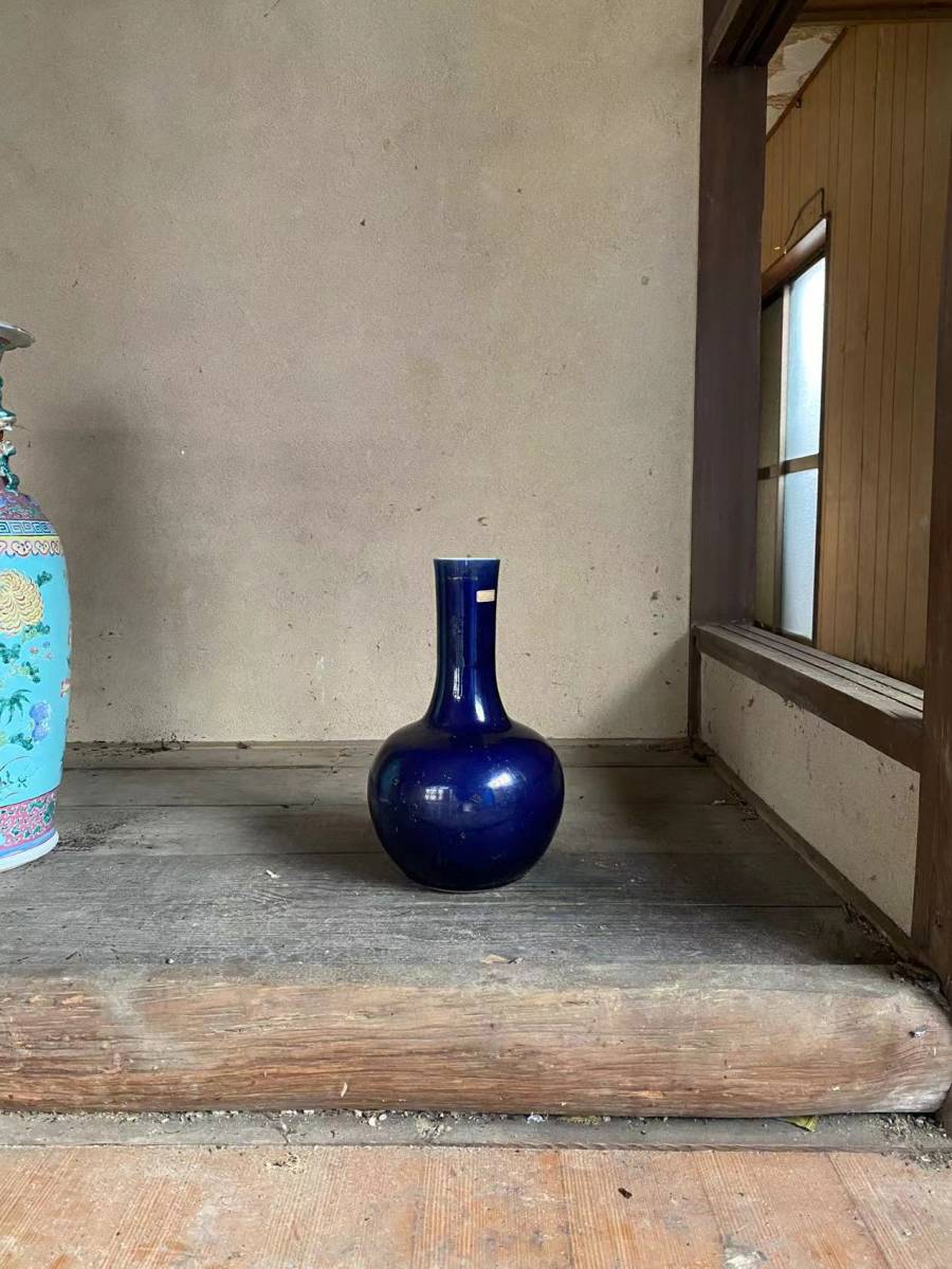 中国古玩 清朝 景徳鎮 大花瓶 高さ約35cm 唐物 古美術品 時代物 唐物 遺品整理_画像1