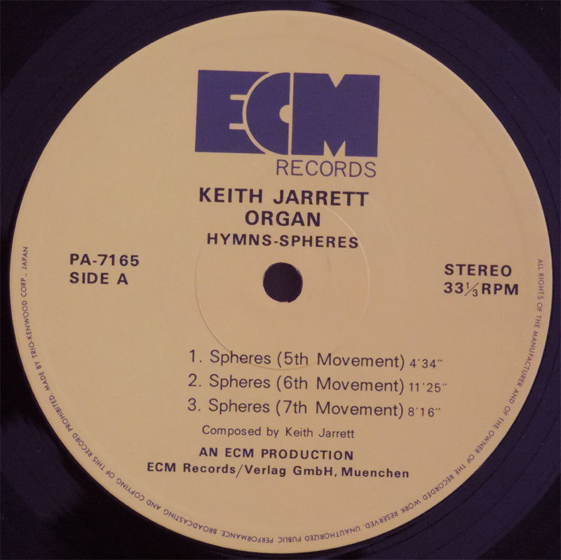 Keith Jarrett / Hymns Spheres 2LP ECM ジャケット/盤質_画像3