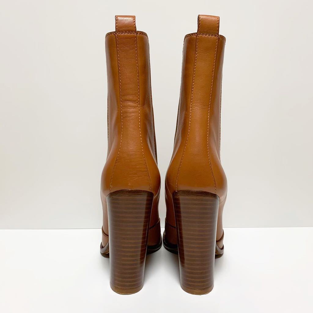 ☆美品 セリーヌ CELINE サイドゴア レザー ヒール ショート ブーツ