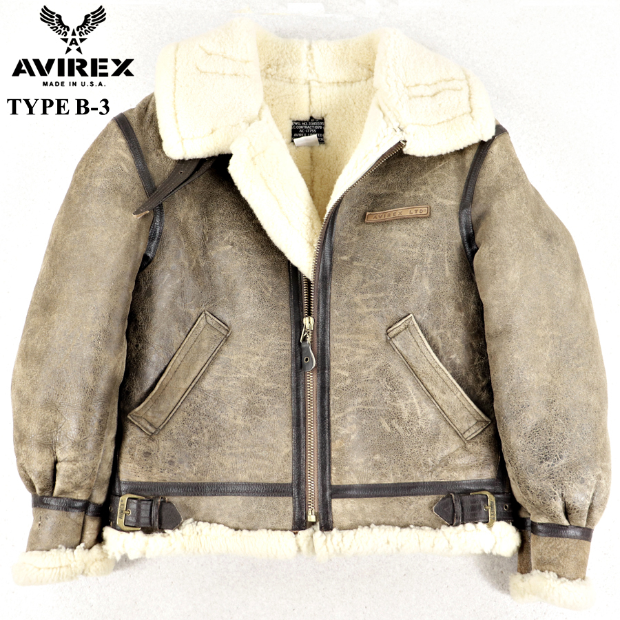ランキング上位のプレゼント 【米国製】AVIREX 羊革 44 ビッグサイズ B 