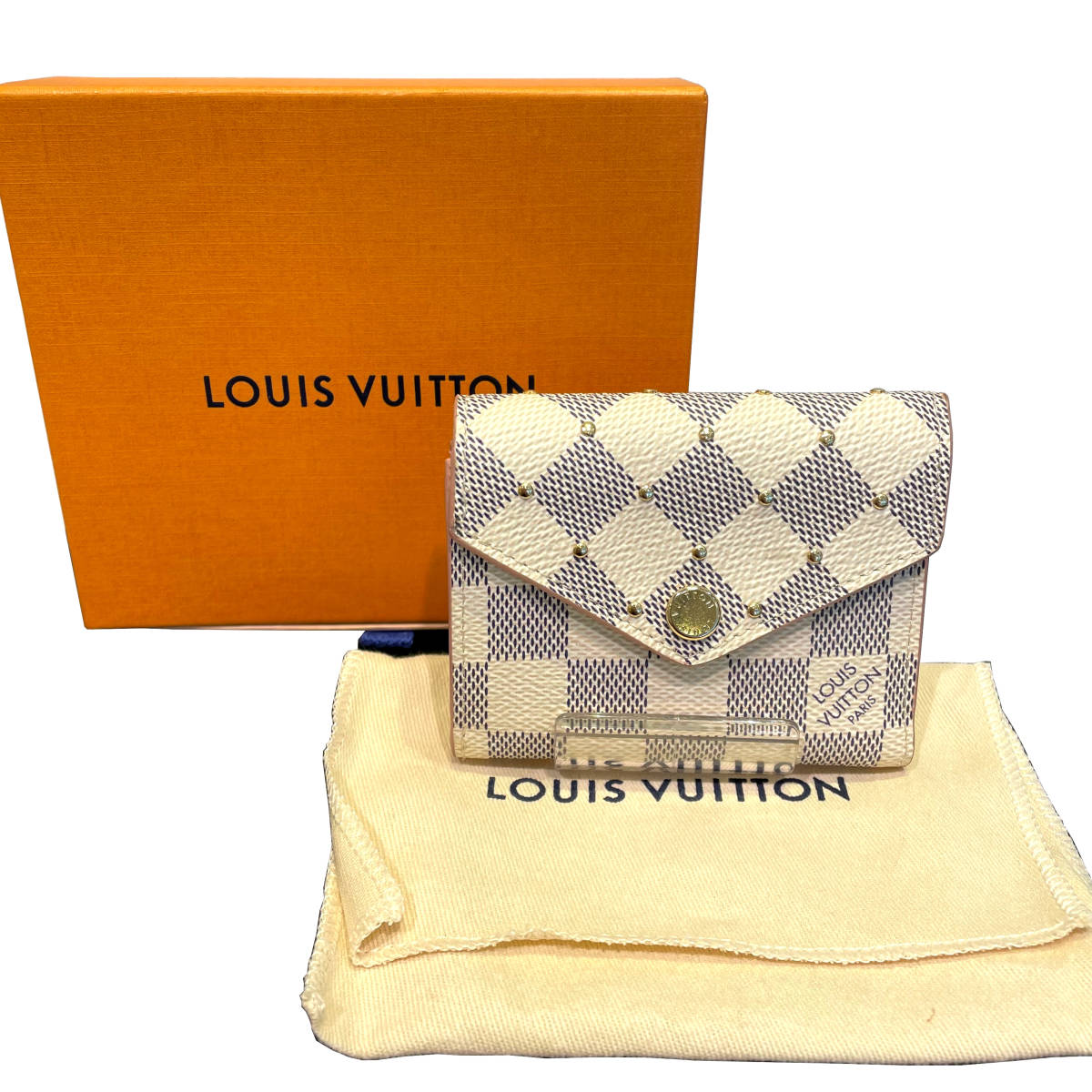 ヴィトン ダミエアズール ポルトフォイユ ゾエ N60251 LOUIS VUITTON ルイヴィトン ミニ財布 三つ折り財布_画像1