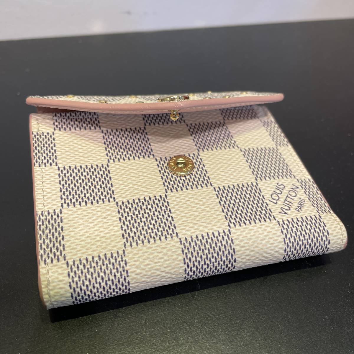 ヴィトン ダミエアズール ポルトフォイユ ゾエ N60251 LOUIS VUITTON ルイヴィトン ミニ財布 三つ折り財布_画像7