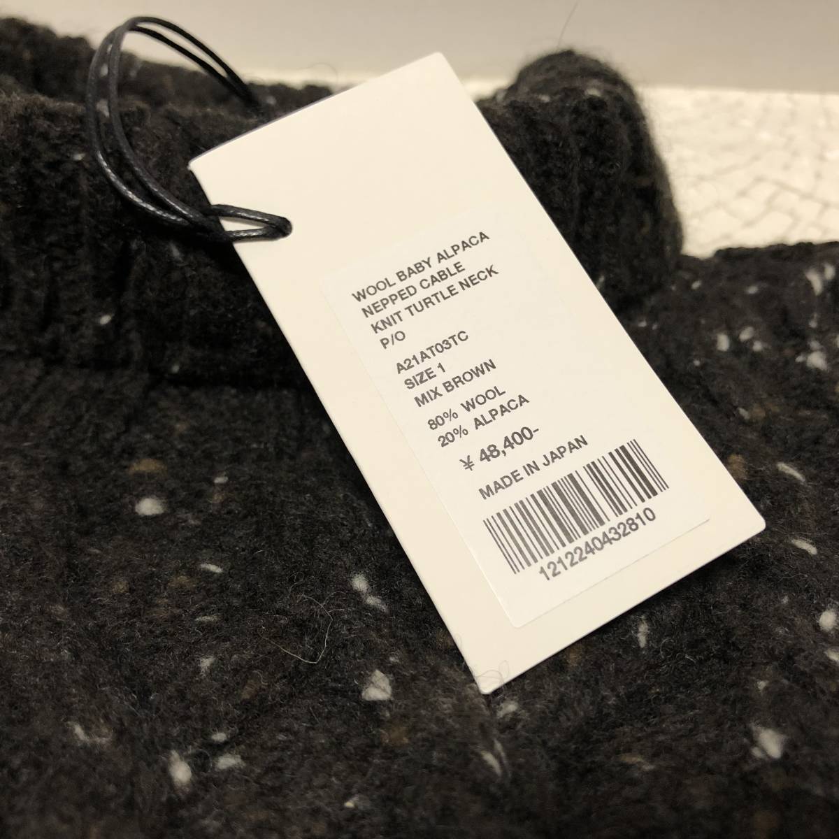 新品 AURALEE オーラリー WOOL BABY ALPACA NEPPED CABLE KNIT 新品 AURALEE オーラリー WOOL BABY ALPACA NEPPED CABLE KNIT
