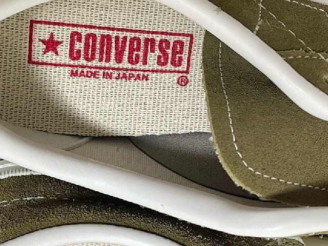 未使用 2019 日本製 コンバース ワンスター スエード CONVERSE ONE STAR J SUEDE オリーブ made in JAPAN サイズ24.0 [o-0174]_画像5