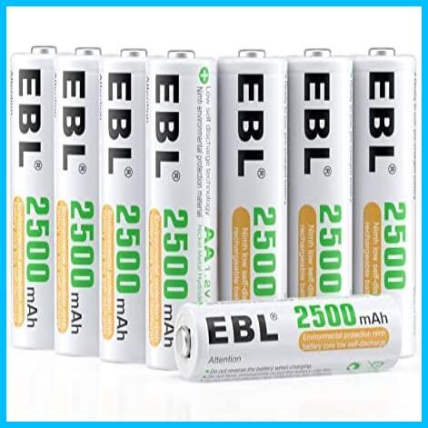 EBL 単三電池 ニッケル水素充電池 充電式 8本セット 大容量2500mAhで長持ち 充電池 約1200回繰り返し充電可能 単3電池_画像1