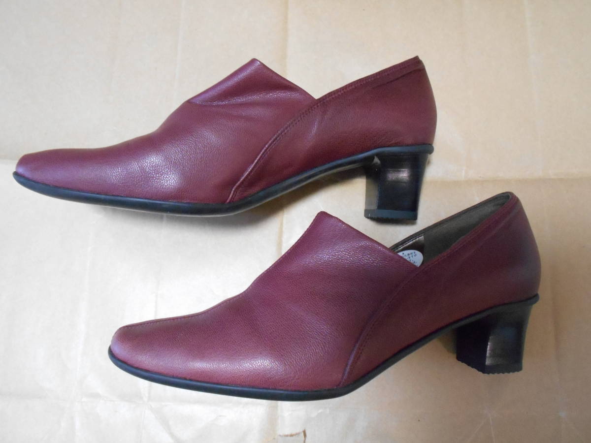 madras MODELLOma gong smote-ro bootie short boots wine red red DLL5102 WIN 22.5 EEE leather leather box equipped Lady's beautiful goods 