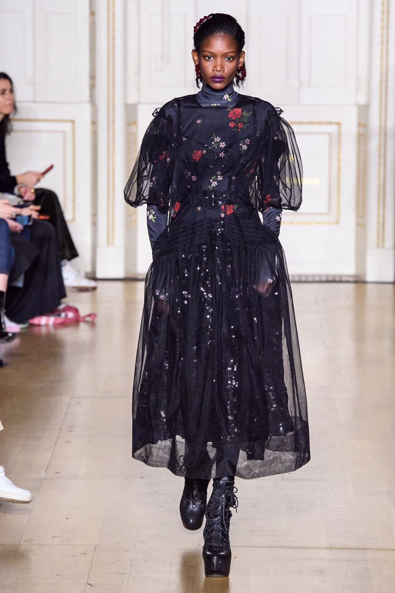 Simone Rocha】シモーン ロシャ black red pink floralプリント