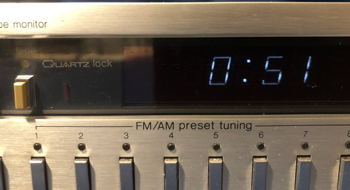 Technics ST-K808 Micom/Quartz synthesizer FM/AM stereo tuner preamplifier_タイマー表示