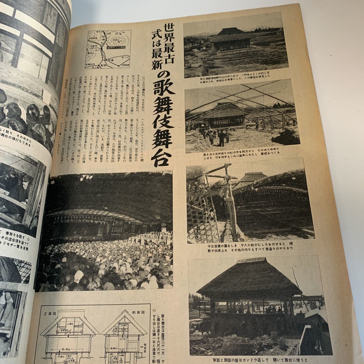 Y03.302 アサヒグラフ 歌舞伎舞台 世界最古 剣道 ラインランド 巴里の空の下 フランス 朝日新聞社 ニュース 昭和27年 1952年 大正時代 貴重_画像4