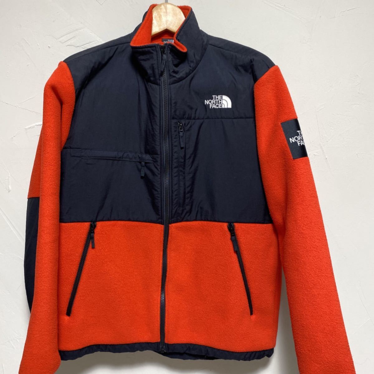 限定品　THE NORTH FACE ノースフェイス デナリジャケット 赤×黒 スクエアロゴ  フリース起毛　ゴールドウィン規格