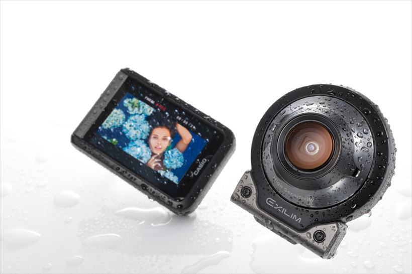 EXILIM 暗闇高感度モデル カメラ部/モニター部分離 EX-FR110H BK 防水 