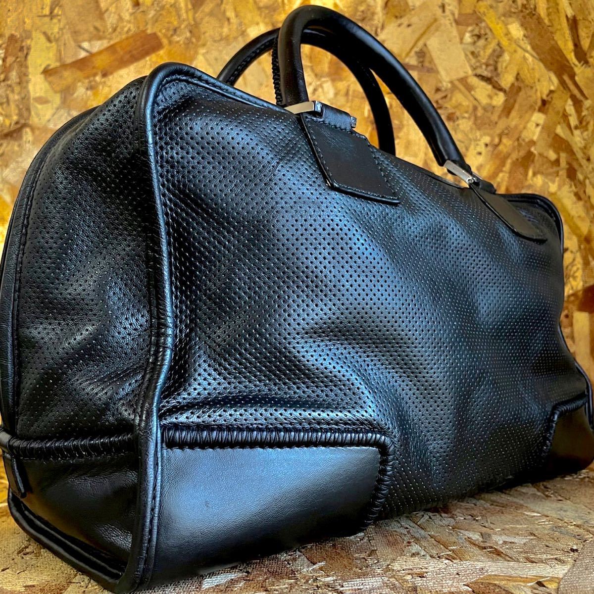純正通販店 ロエベ ハンドバッグ アマソナ36 アナグラム レザー 黒
