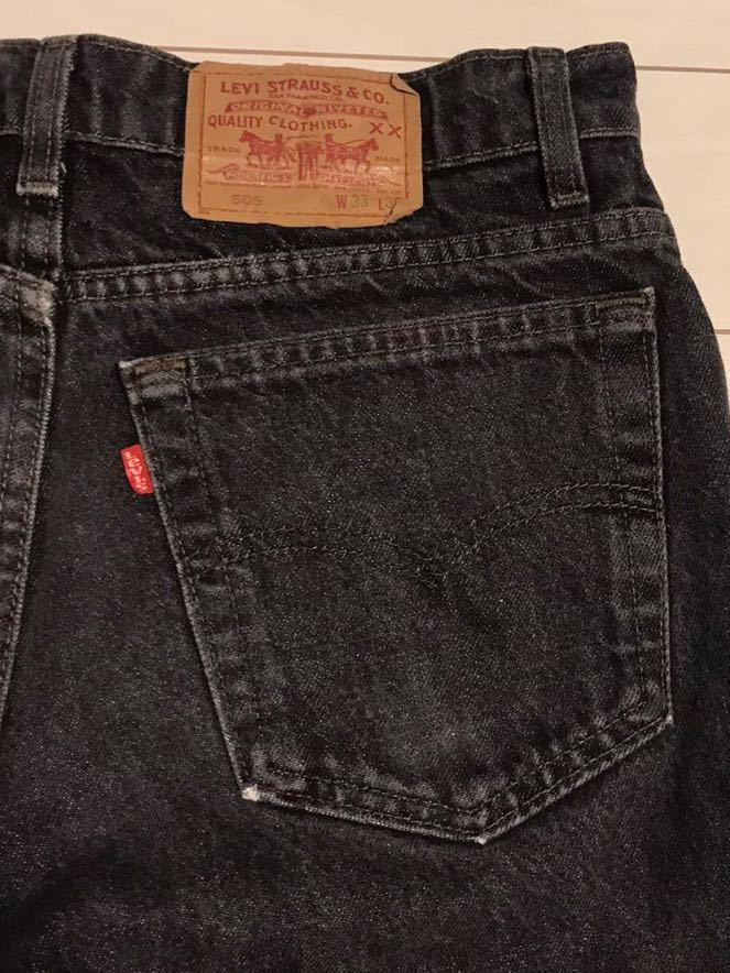 お買い得!】 Levi's 505 後染めブラック オレンジタブ W34
