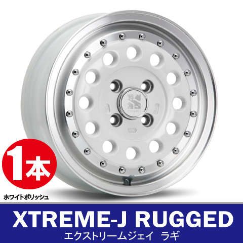 4本で条件付送料無料 1本価格 M.L.J XTREME-J RUGGED WHT/P 14inch 5H114.3 5J+48 エクストリームJ ラギ_画像1