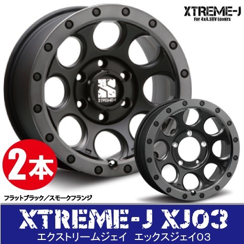 4本で条件付送料無料 2本価格 M.L.J XTREME-J XJ03 FBK/SF 16inch 5H114.3 7J+35 エクストリームJ_画像1