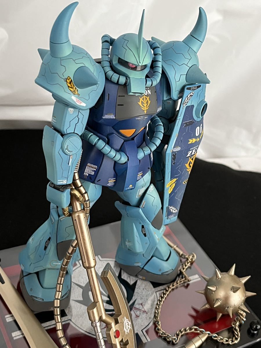 MG グフ ver2.0 台座付 制作時間120時間 改修完成品 台座付属 武器多数付属　同梱可能 他多数同時出品中　②_画像3