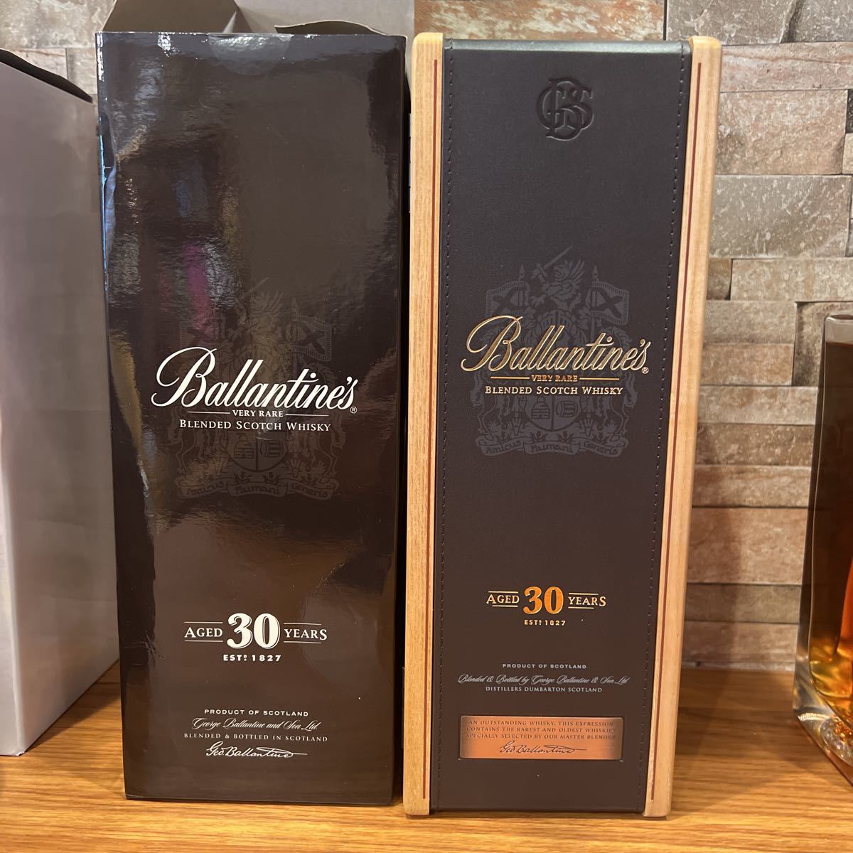 新品 未開封 バランタイン 30年 木箱 外箱付きBallantines スコッチ
