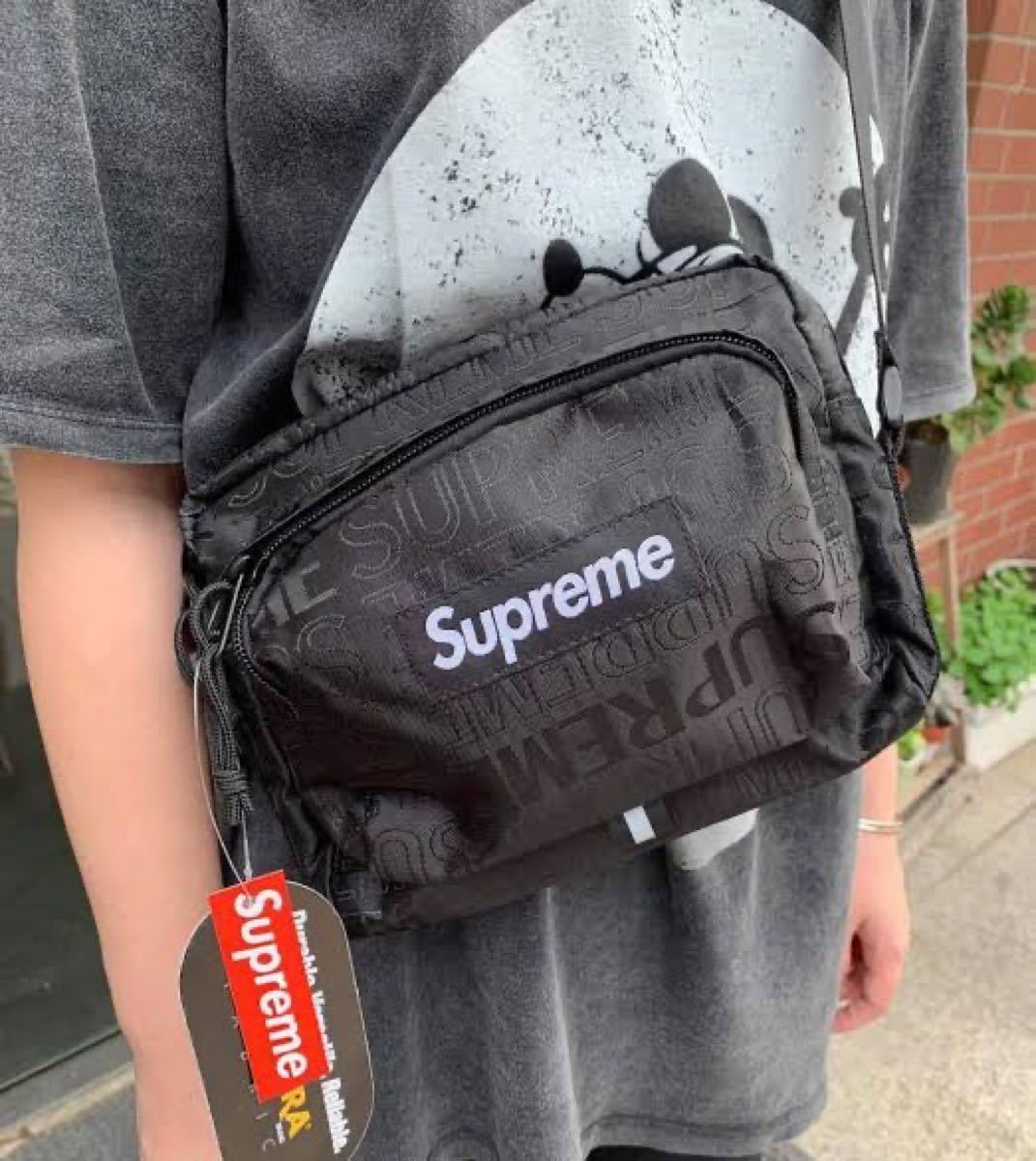 Supreme 19ss shoulder bag BLACK シュプリームウエストバッグ｜Yahoo